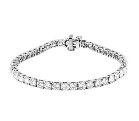 Pulsera tenis de plata con circonitas brillantes